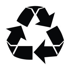 Recycle Symbol Vector Graphic Free Download High Resolution on White Background