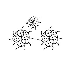 handdrawn virus icon