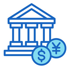 Stock Exchange Building  Icon Element For Design