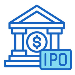 Investment Bank  Icon Element For Design