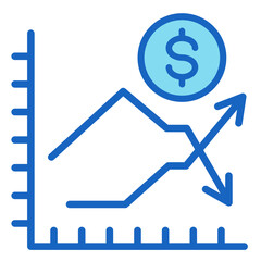 Stock Volatility  Icon Element For Design