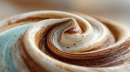 Swirled, creamy, multicolored confectionery