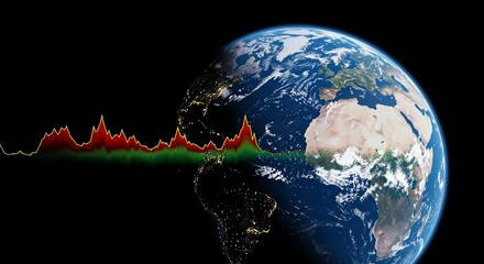 Earth From Space with Climate Data and Digital Globe View