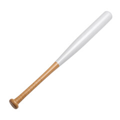 Obraz premium Baseball Bat with White Handle on Transparent background