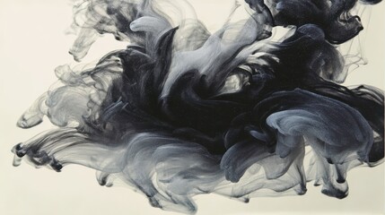 Abstract ink bloom on a light background.