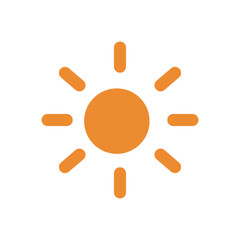 sun logo icon illustration flat