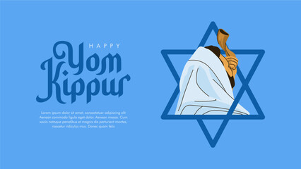 vector yom kippur poster template 