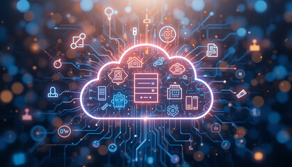 Obraz premium Cloud Computing Technology and Effective Data Storage Solutions for Scalable, Secure, and High-Performance Information Management in Modern Digital Infrastructure