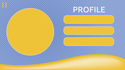 Profile banner template for Biodata in 4k Size