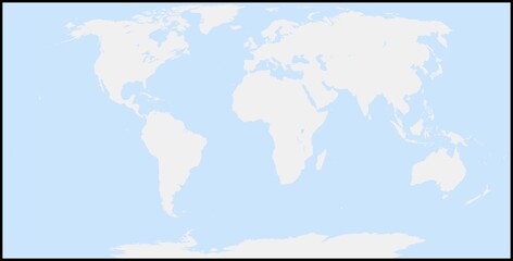 World map showing all continents, including Antarctica at the bottom. © Umm Hamzah
