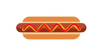 Hot Dog Icon: Simple Vector Illustration