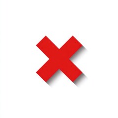 Fototapeta premium Red cross symbol on white background