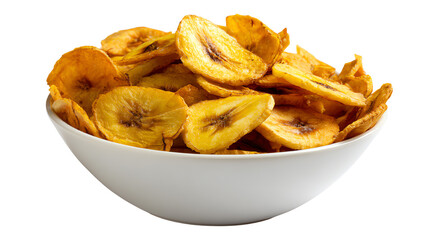 A bowl of crispy banana chips, perfect for snacking and adding a delightful crunch to your meals. Enjoy the sweet, tasty flavor.