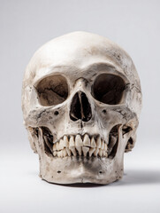  skull on the white background