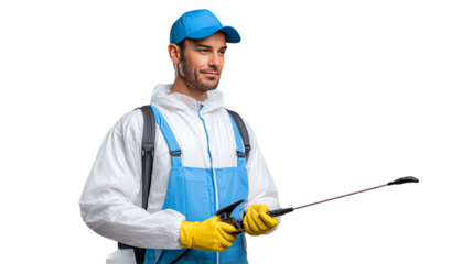 A worker in protective gear efficiently operates a pressure washer for cleaning tasks in an industrial setting.