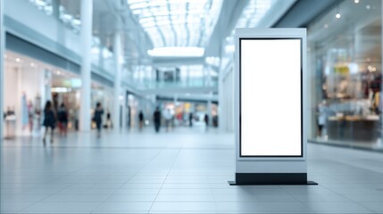 Blank Digital Display at Shopping Mall, Perfect for Advertising and Marketing Campaigns, Business Mockups