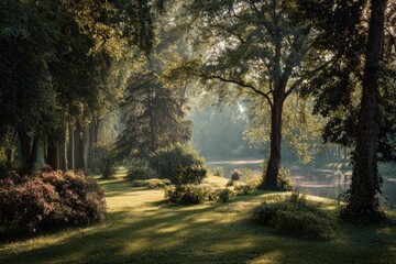 Fototapeta premium Sunlit Forest Edge