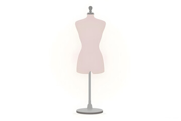 Fashion Mannequin on Stand Minimalist Design on White