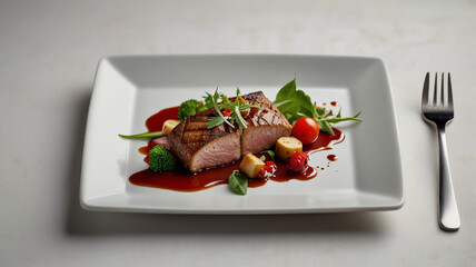  A simple meal into a culinary masterpiece, a skilled chef meticulously arranges vibrant ingredients