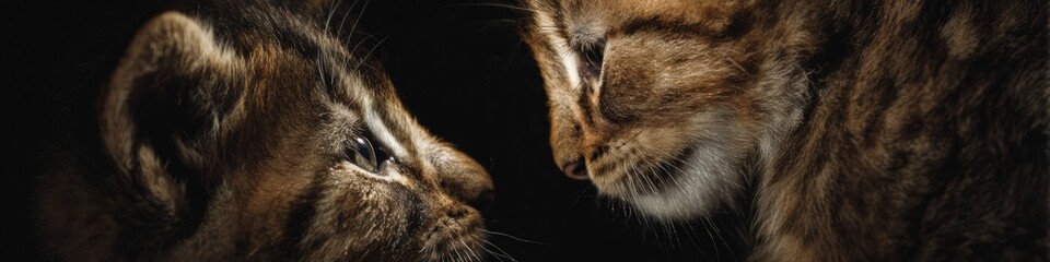 National Live Fearless Day Kitten Seeing Lion Reflection Premium Inspiring Concept for Young Professionals Spring Empowerment Marketing Campaigns