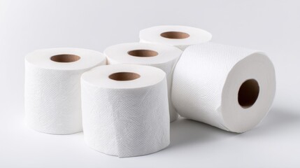 Fototapeta premium Several rolls of white toilet paper