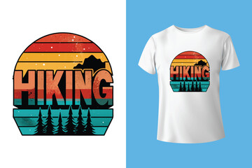 mountain-hiking t-shirt design