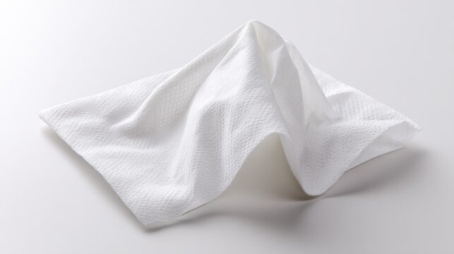 White cleaning wipe
