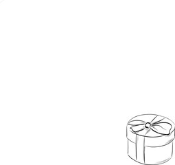 Hand drawn decorative candle in vintage candle holder