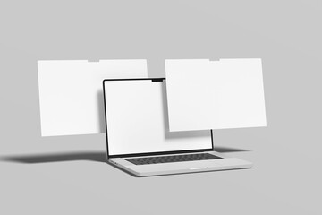 Laptop Screen Website Blank Mockup