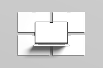 Laptop Screen Website Blank Mockup