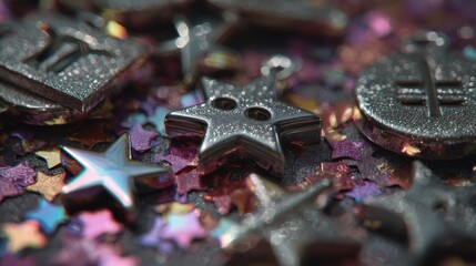 Premium Chrome Zodiac Jewelry Macro with Cosmic Reflective Surfaces for Modern Millennials Authentic Astrology Vibes in Lifestyle Marketing Campaigns