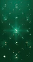 Fototapeta premium Green Festive Lights Sparkle, Winter Night, Holiday Background