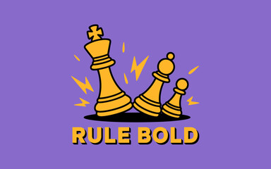 Bold Chess Pieces with Vibrant Colors and Exciting Design for Creative Projects and Branding