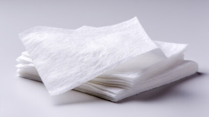 Naklejka premium Soft, white cleaning cloths stacked