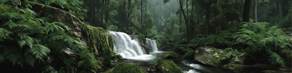 Fototapeta premium Nature waterfall hdr panoramic views 360 degrees