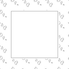 Food frame. doodle fast food square frame. hand drawn food and beverage frame background. food background