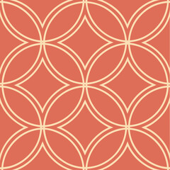 Fototapeta premium Seamless Geometric Pattern With Interlocking Circles
