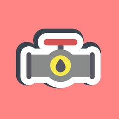 Sticker pipeline. Oil Industry elements.