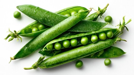 Fresh green peas in pods, close-up