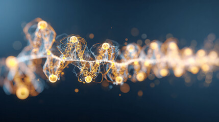 Molecular Science Technology Genetics Biotechnology Innovation Nanotechnology DNA Chemical Structure Futuristic Vector Design