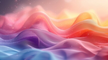 Abstract colorful waves with light and soft dreamy texture