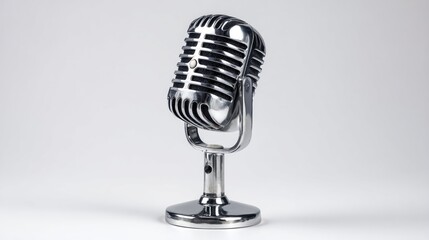 Vintage microphone on a stand