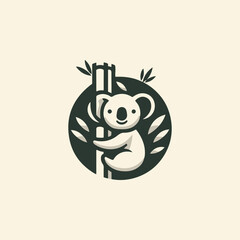 Koala in Bamboo Logo