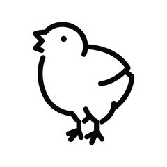 chick outline icon vector design good for web or mobile app