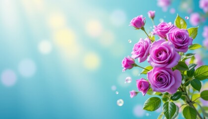 A poster card layout that bursts with the essence of love and joy, designed to celebrate special occasions like birthdays and weddings, The background radiates a soft morning glow