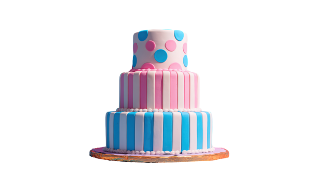 birthday cake isolated created with Generative - Powered by Adobe