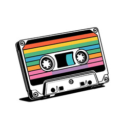 Naklejka premium audio cassette isolated on white