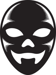 Ghost face mask silhouette vector illustration design 