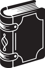 Magic spell book silhouette vector illustration design