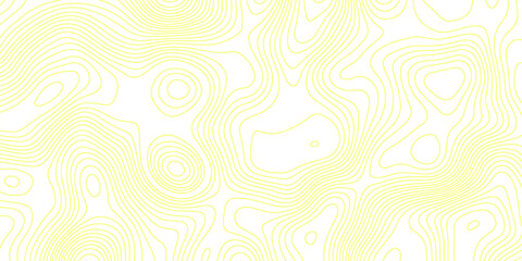 topographic map illustration showing yellow contour lines on a white background, creating an abstract and organic pattern design element